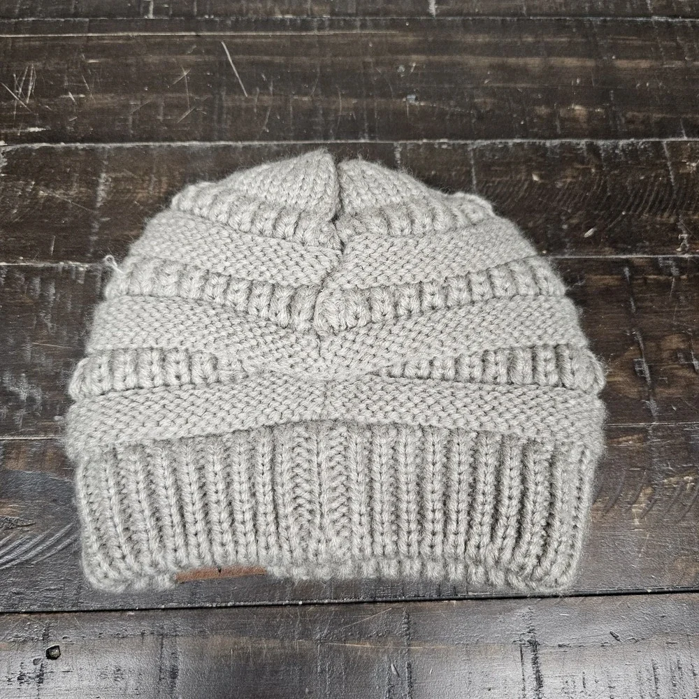 Lot‎ Of 3 Baby Toddler Winter Hats Blue Gray Brown Crochet Football
